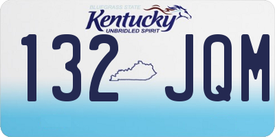 KY license plate 132JQM