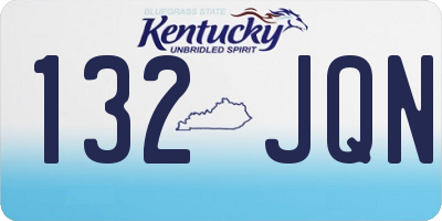 KY license plate 132JQN