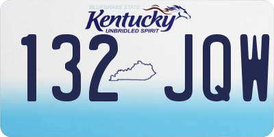 KY license plate 132JQW