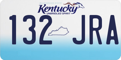 KY license plate 132JRA