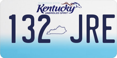 KY license plate 132JRE