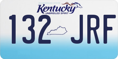 KY license plate 132JRF