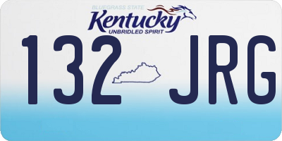 KY license plate 132JRG
