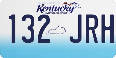 KY license plate 132JRH