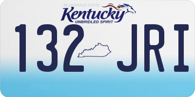 KY license plate 132JRI