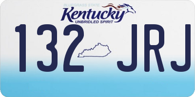 KY license plate 132JRJ