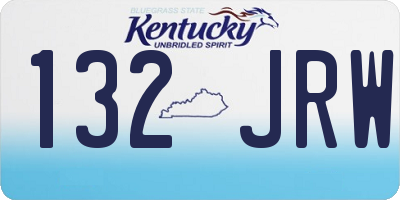 KY license plate 132JRW