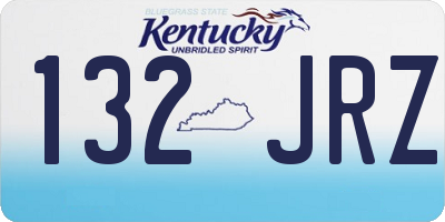 KY license plate 132JRZ