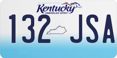 KY license plate 132JSA