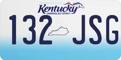 KY license plate 132JSG