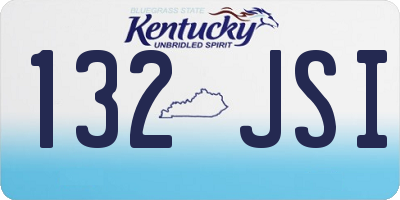 KY license plate 132JSI