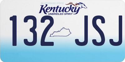 KY license plate 132JSJ