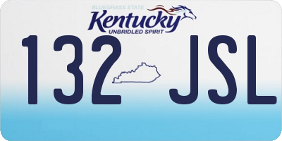 KY license plate 132JSL