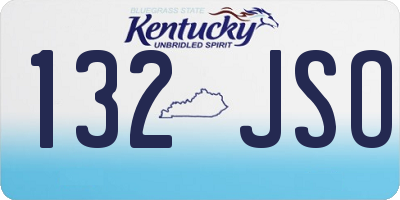 KY license plate 132JSO