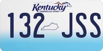 KY license plate 132JSS