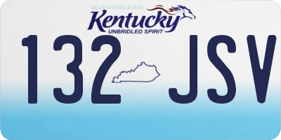 KY license plate 132JSV