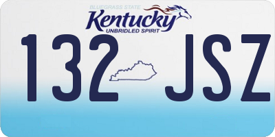 KY license plate 132JSZ