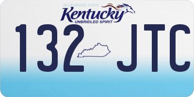 KY license plate 132JTC