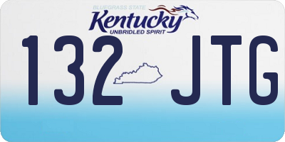 KY license plate 132JTG