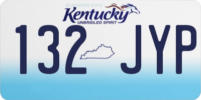 KY license plate 132JYP