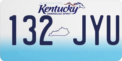 KY license plate 132JYU