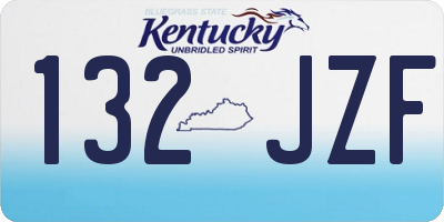 KY license plate 132JZF