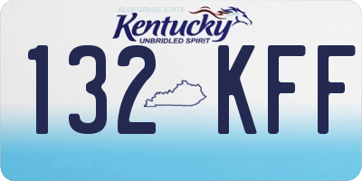KY license plate 132KFF