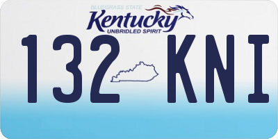 KY license plate 132KNI
