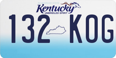 KY license plate 132KOG