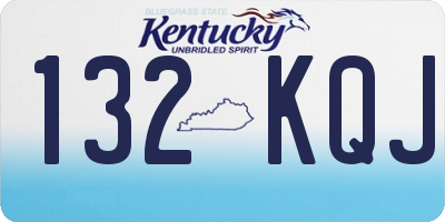 KY license plate 132KQJ