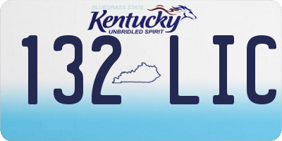 KY license plate 132LIC