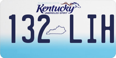 KY license plate 132LIH