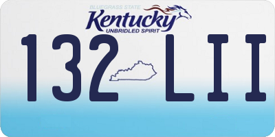 KY license plate 132LII