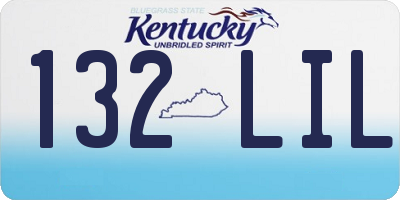 KY license plate 132LIL