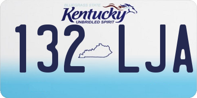 KY license plate 132LJA