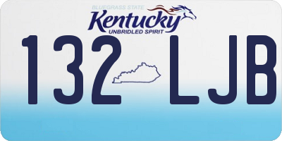 KY license plate 132LJB