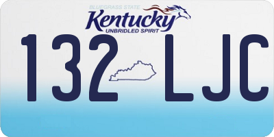 KY license plate 132LJC