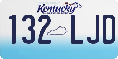 KY license plate 132LJD