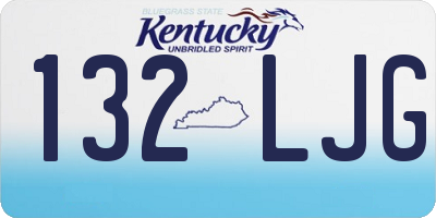 KY license plate 132LJG