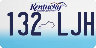 KY license plate 132LJH