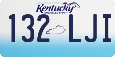 KY license plate 132LJI