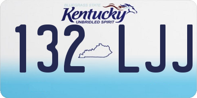 KY license plate 132LJJ