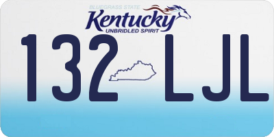 KY license plate 132LJL