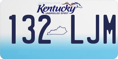 KY license plate 132LJM