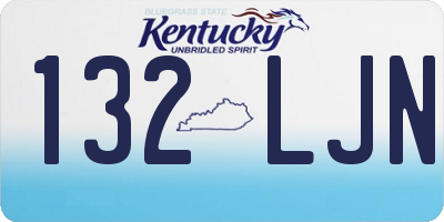 KY license plate 132LJN