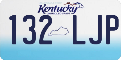 KY license plate 132LJP