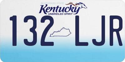 KY license plate 132LJR