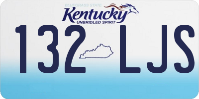 KY license plate 132LJS