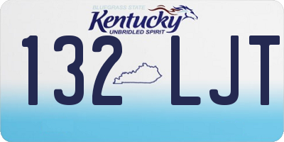 KY license plate 132LJT