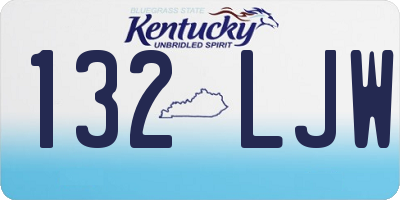 KY license plate 132LJW